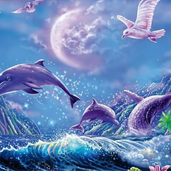 New sealed Ravensburger 500pcs Puzzle-Magical Moonlight Glow in Dark Puzzle - Picture 4 of 16